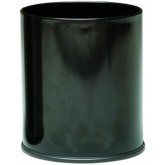 WITT Metal Executive Indoor Waste Basket - 4 gallon, Black